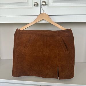 Blank NYC Chestnut Brown Mini Skirt